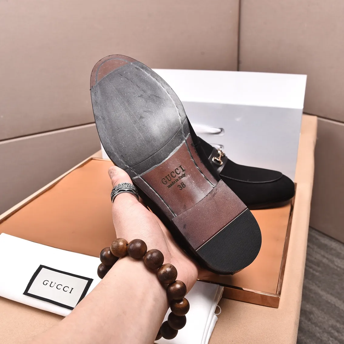 Men's shoes💰540📛📛Original (water-dyed cowhide) Gucci GUCCI official website formal shoes🌀 Italian🇮🇹imported cowhide➕top imported water-dyed cowhide lining💋Finely handmade original bottom, the real thing looks better when photographed in person Standard size 38-44
